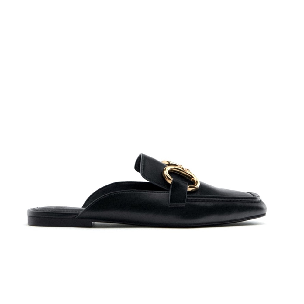 ZARA Buckle Loafer Mules